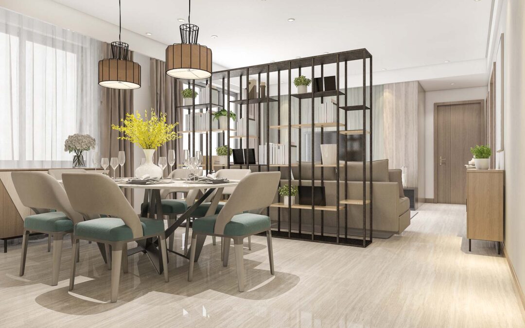 Luxury Living Room & Kitchen